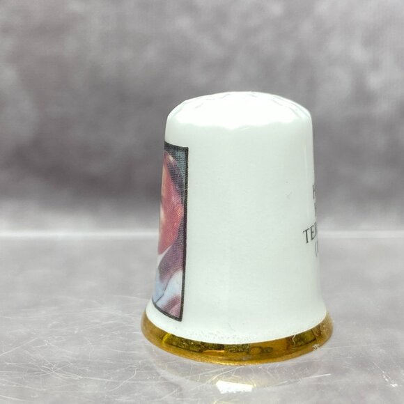 Herbert Hoover Fine Bone China Thimble With Gold Trim & Portrait England - Picture 5 of 8